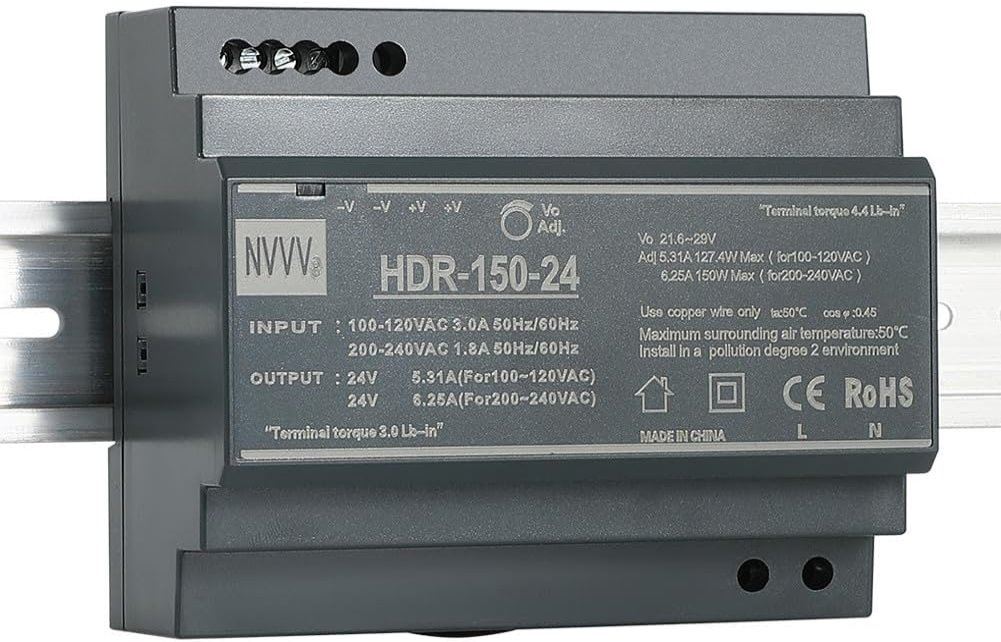 MEAN WELL HDR-150-24 Switching power supply for DIN rail, 150W, 24V