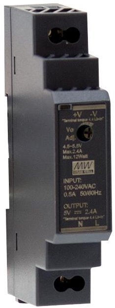 MEAN WELL HDR-15-12 Industrial power supply for DIN rail, 15W, 12V