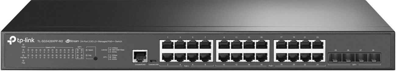 TP-Link SG3428XPP-M2 Multi-Gigabit JetStream PoE switch, 24x PoE, 500W