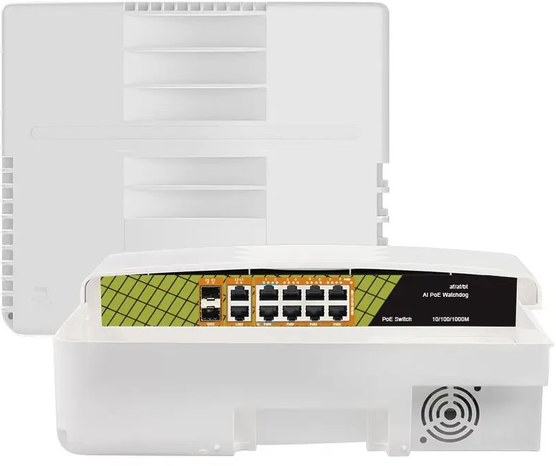 Conexpro GNT-P1012G6-F, Outdoor PoE switch, 10x LAN, 8x PoE, 2x SFP