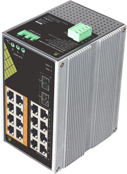 Conexpro GNT-IG1218F8-AC, Industrial PoE switch for DIN rail, 16x LAN, 8x PoE, 2x SFP
