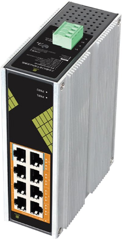 Conexpro GNT-IG1008GP-DC, Industrial PoE switch for DIN rail, 8x LAN, 8x PoE