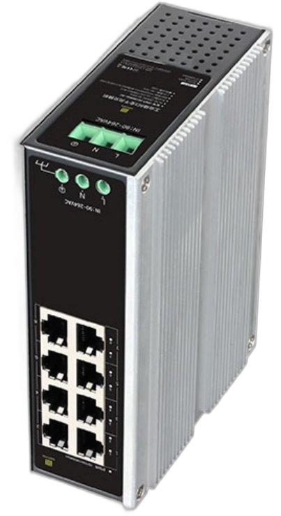 Conexpro GNT-IG1008GL-AC, Industrial switch for DIN rail, 8x LAN