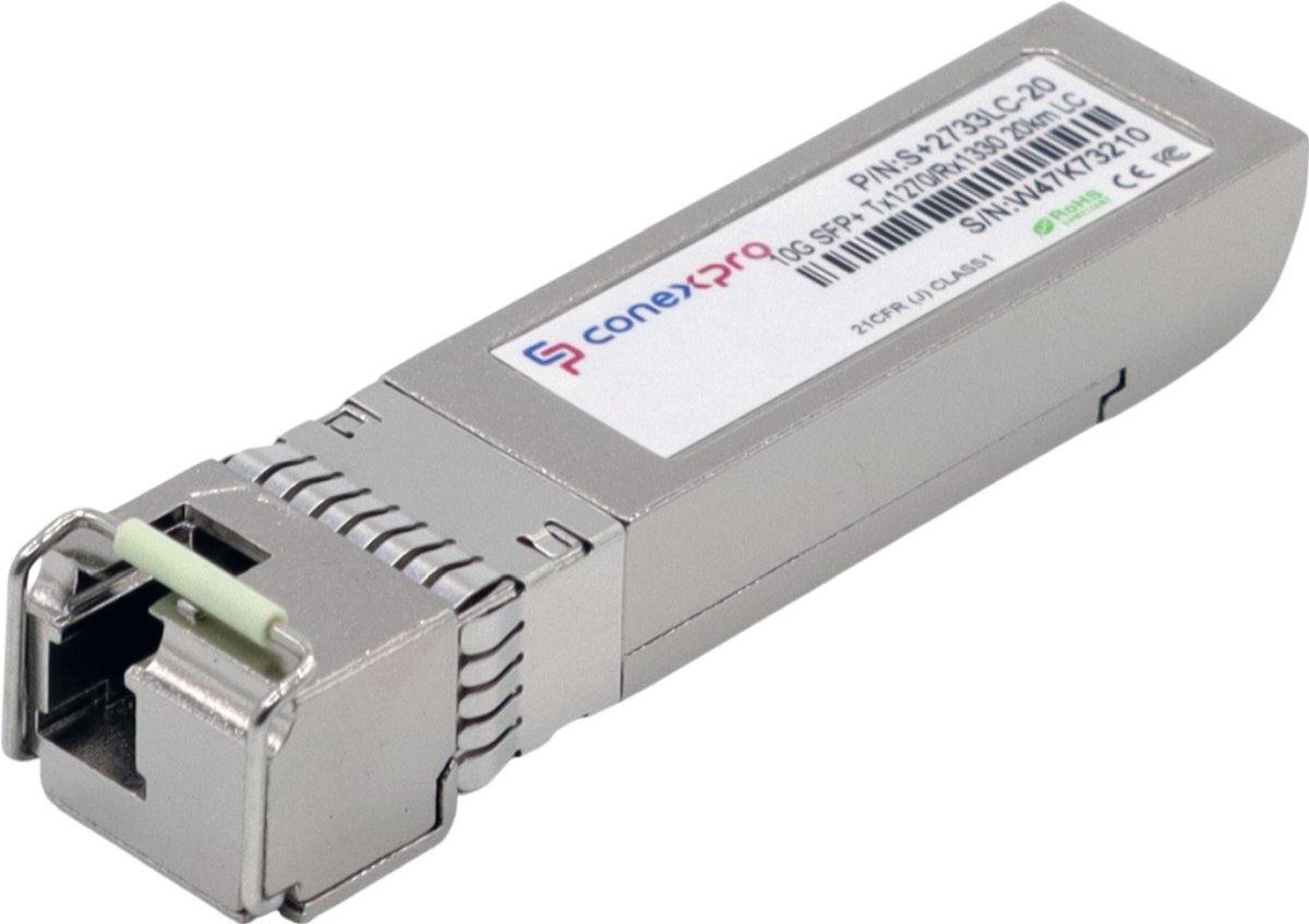 Conexpro 10G SFP+ optical module, WDM/BiDi, SM, Tx1270/Rx1330nm, 20km, 1x LC, DDM