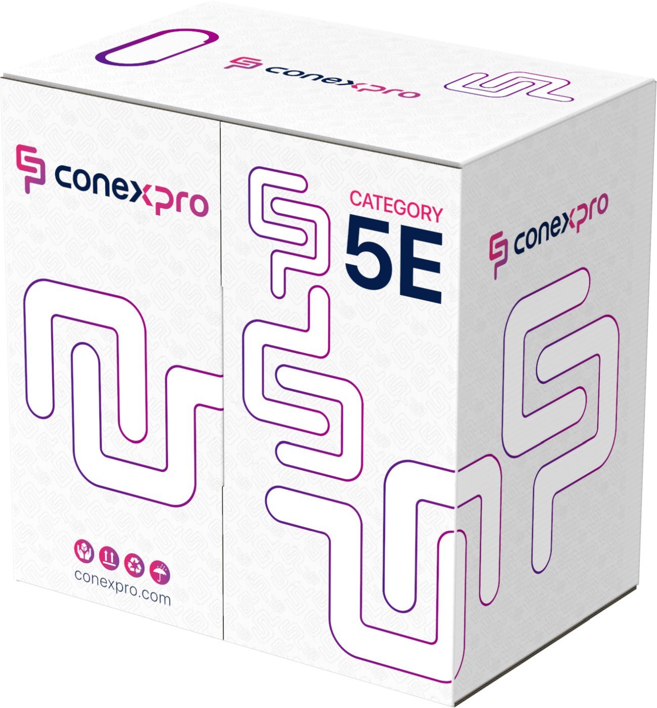 Conexpro UTP cable economy, CAT5e, LSZH, 24 AWG, 305m, white
