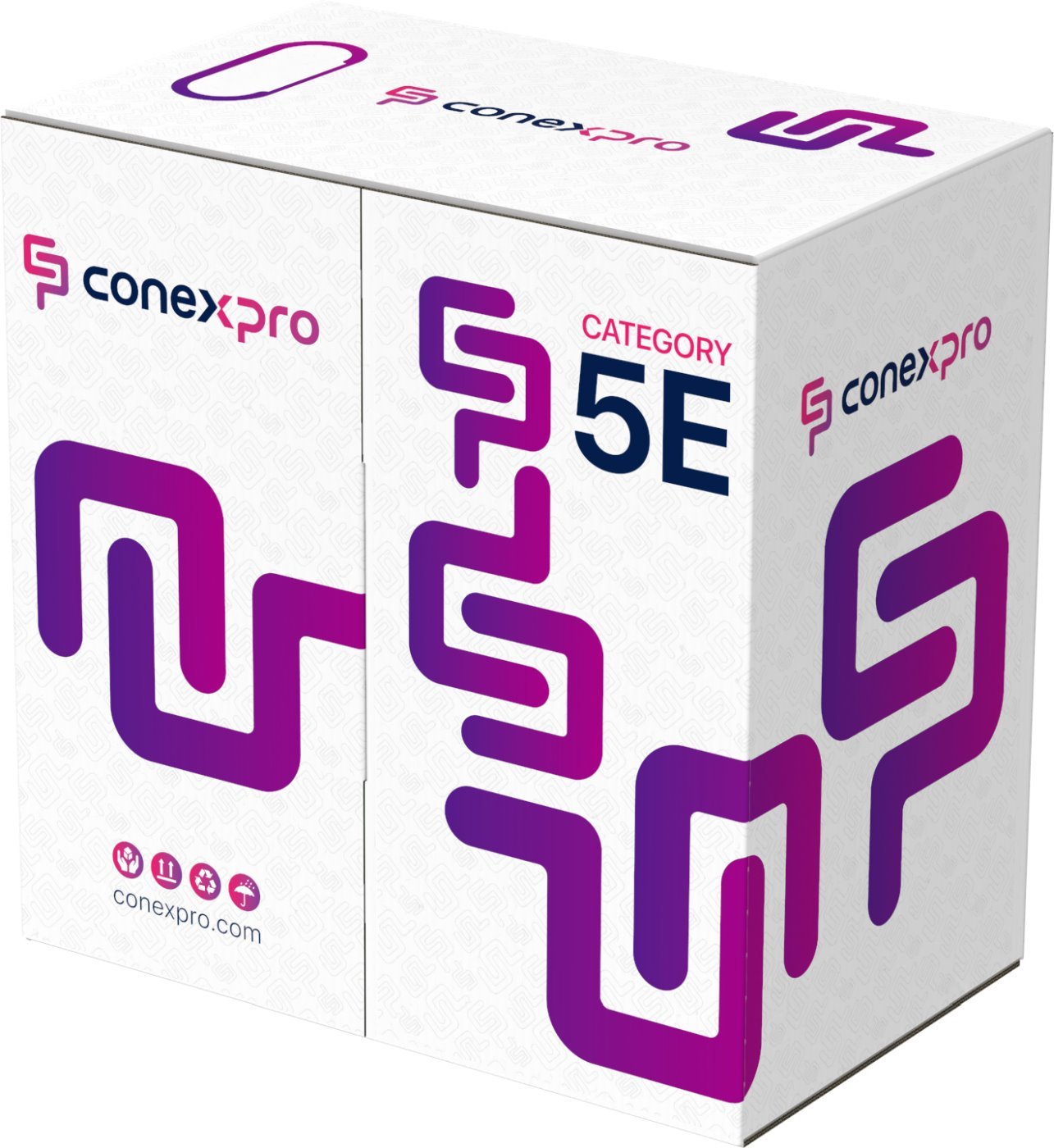 Conexpro UTP cable, CAT5e, LSZH, 24 AWG, 305m, white