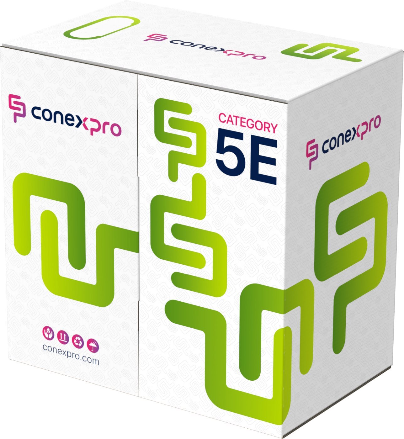 Conexpro UTP cable, CAT5e, PVC, 24 AWG, 305m, gray