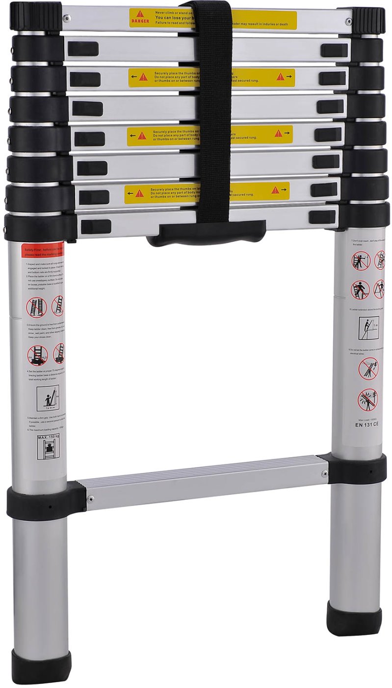 G21 Telescopic aluminum ladder GA-TZ9-2,6M