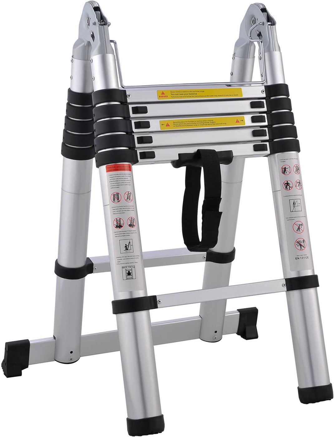 G21 Telescopic aluminum ladder and stepladder GA-TZ12-3,8M