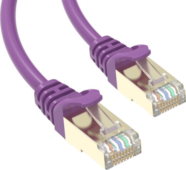 Conexpro slim patch cable STP, CAT6A, 0.25m, purple