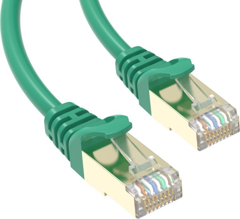 Conexpro slim patch cable STP, CAT6A, 5m, green