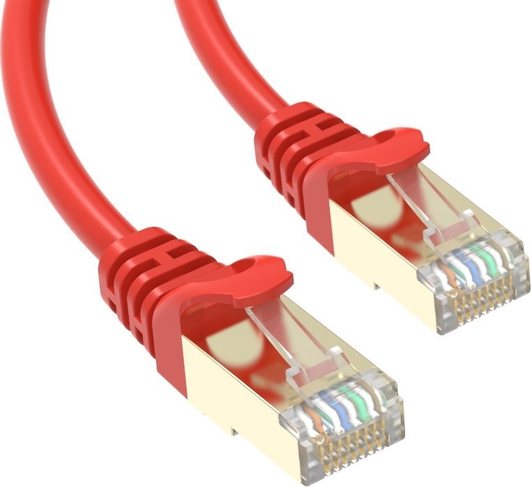 Conexpro slim patch cable STP, CAT6A, 1m, red