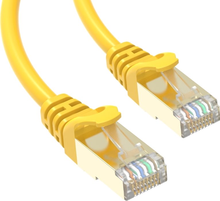 Conexpro slim patch cable STP, CAT6A, 0.25m, yellow