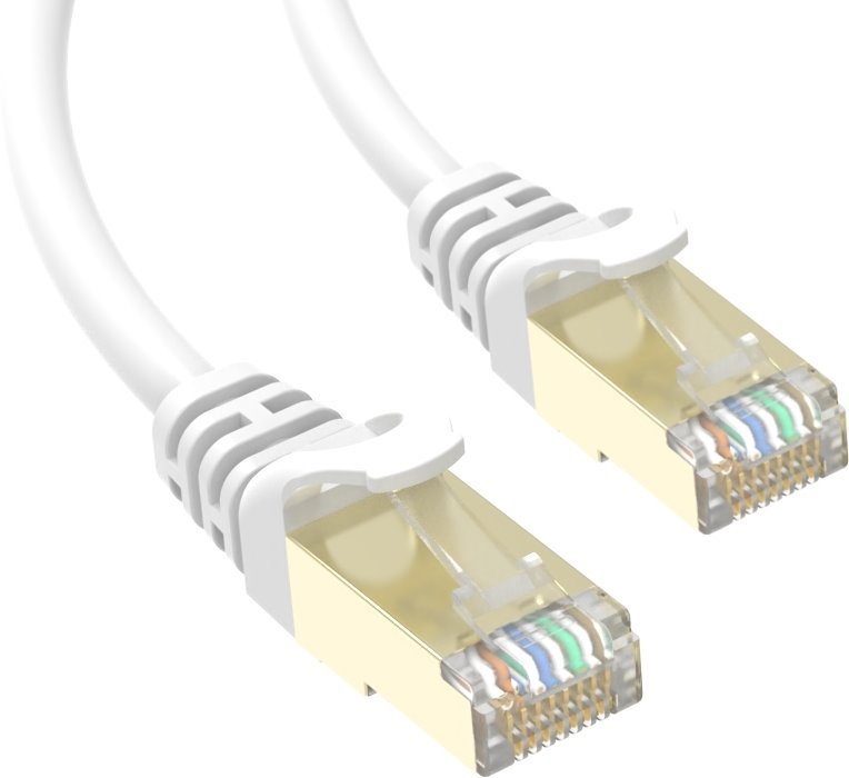 Conexpro slim patch cable STP, CAT6A, 1m, white