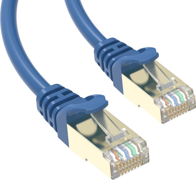 Conexpro slim patch cable STP, CAT6A, 1m, blue