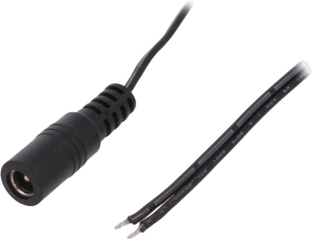 Conexpro DC power connector with cable, female, 25cm