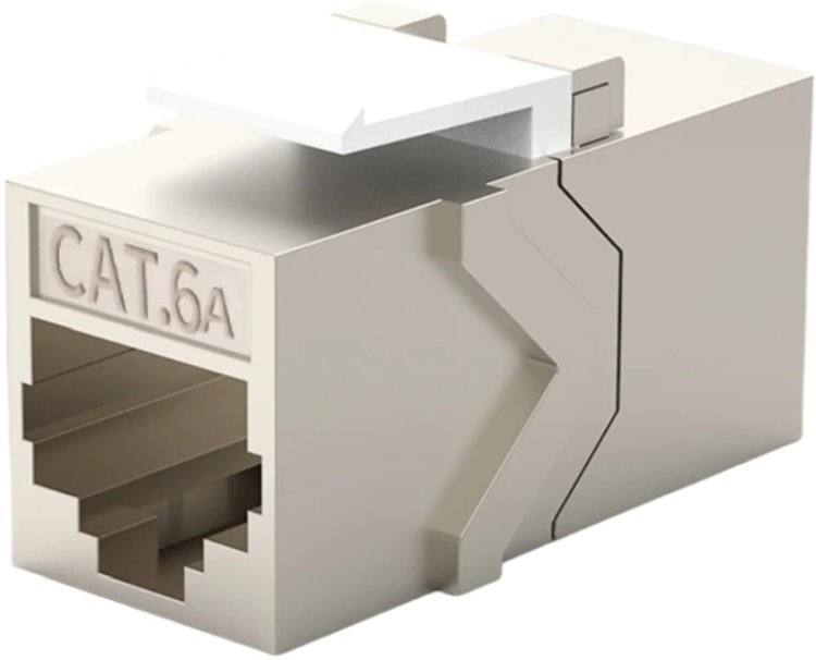 Conexpro keystone coupler STP, CAT6A, RJ45, silver