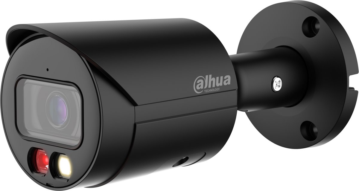 Dahua IP bullet camera IPC-HFW2449S-S-IL-0280B-BLACK, 4Mpx, 2.8mm, Full-Color, SMD+, black