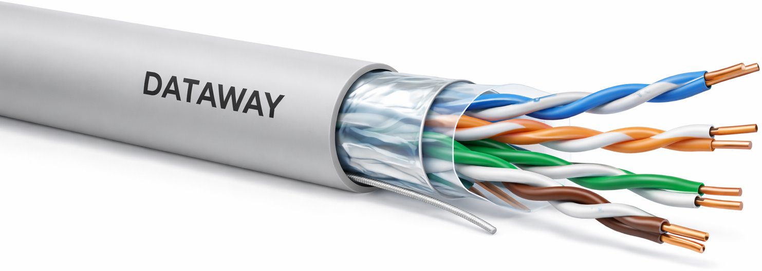 Dataway FTP cable, CAT5e, PVC, Eca, 100m, grey