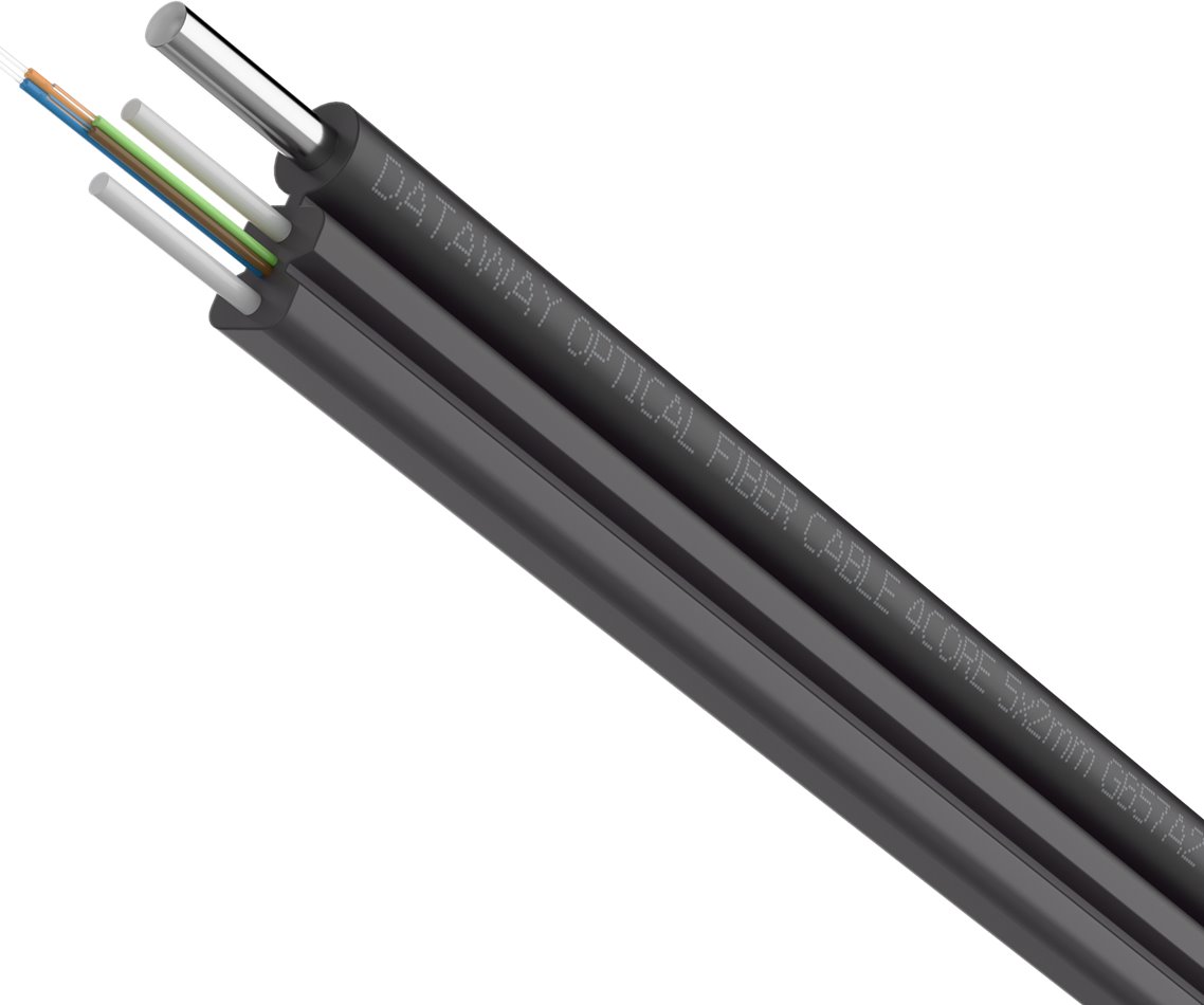 Dataway DROP optical cable, 4 fibers, G.657A2, LSZH, 5x2mm, 600N, 1000m