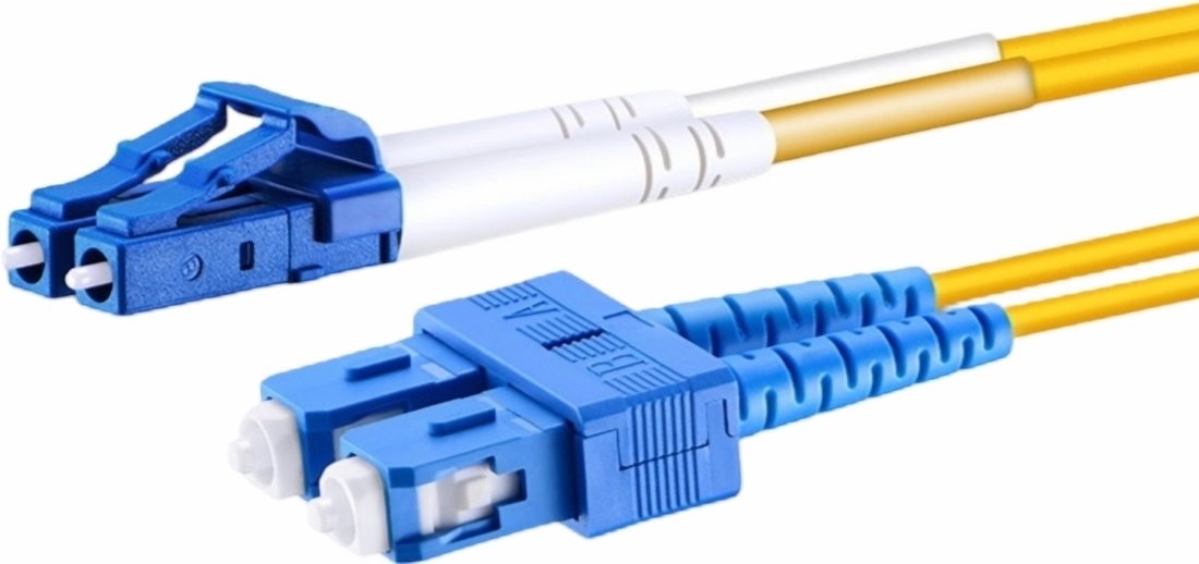 Conexpro fiber optic patch cord, LCupc/SCupc, Duplex, Singlemode 9/125, 3m
