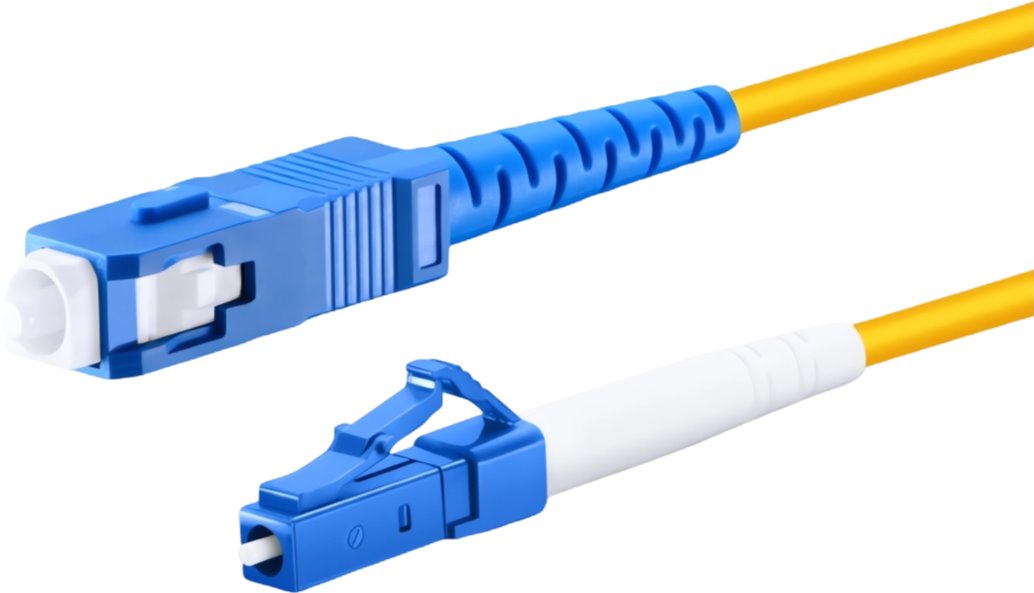 Conexpro fiber optic patch cord, LCupc/SCupc, Simplex, Singlemode 9/125, 3m