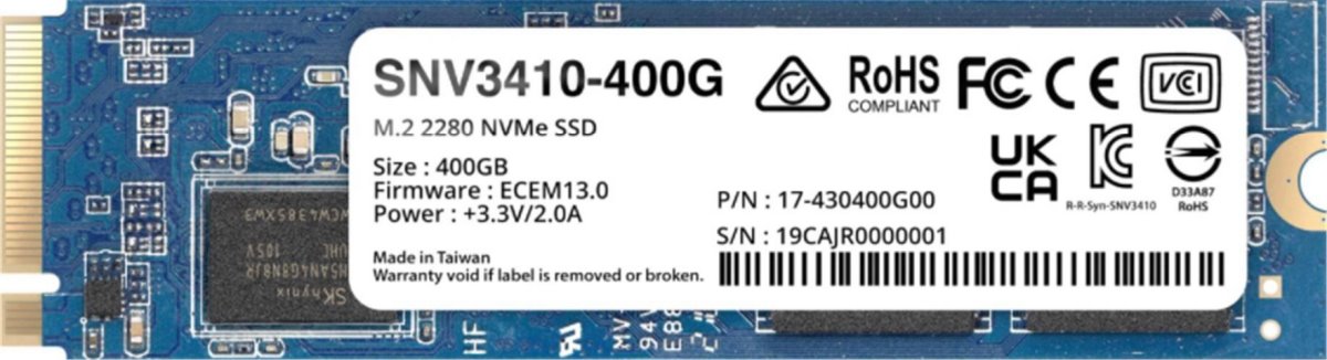 Synology NVMe SSD SNV3410, M.2, 400GB