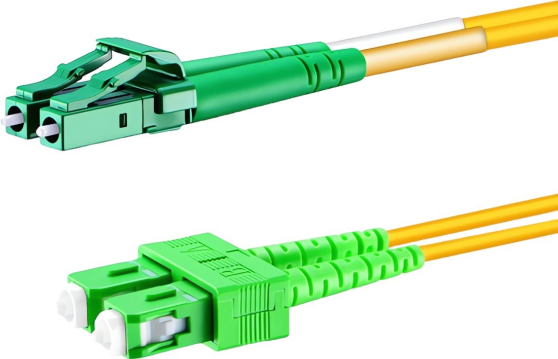 Conexpro fiber optic patch cord, LCapc/SCapc, Duplex, Singlemode 9/125, 2m