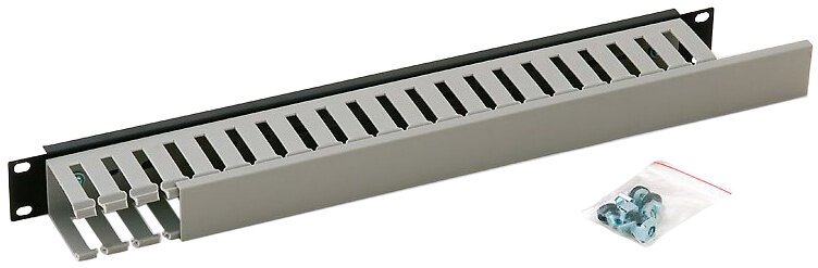 Triton cable management panel RAB-VP-X02-A1, 19", 1U, grey-black