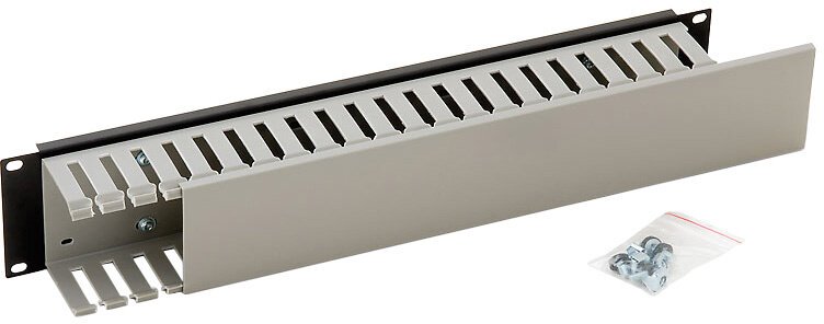 Triton cable management panel RAB-VP-X04-A1, 19", 2U, grey-black