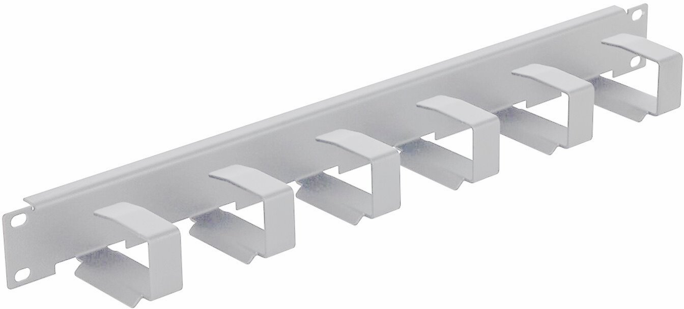 Triton cable management panel RAC-VP-X23-A1, 19", 1U, 6x hook 70x27mm, grey