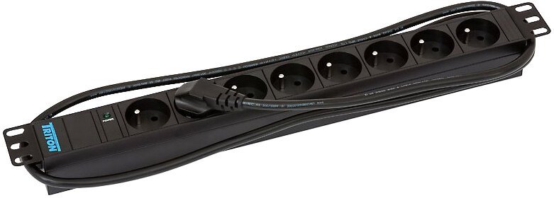 Triton distribution panel RAB-PD-X05-A1, 19", 8x 230V FR, indicator, 2m cable