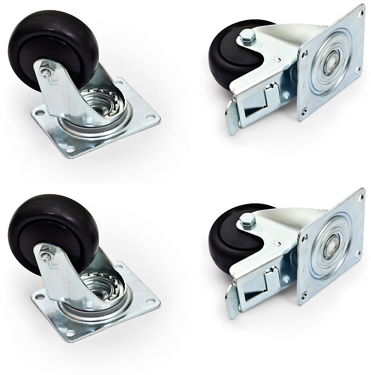 Triton set of 4 wheels RAX-MS-X81-X1, load capacity 800 kg