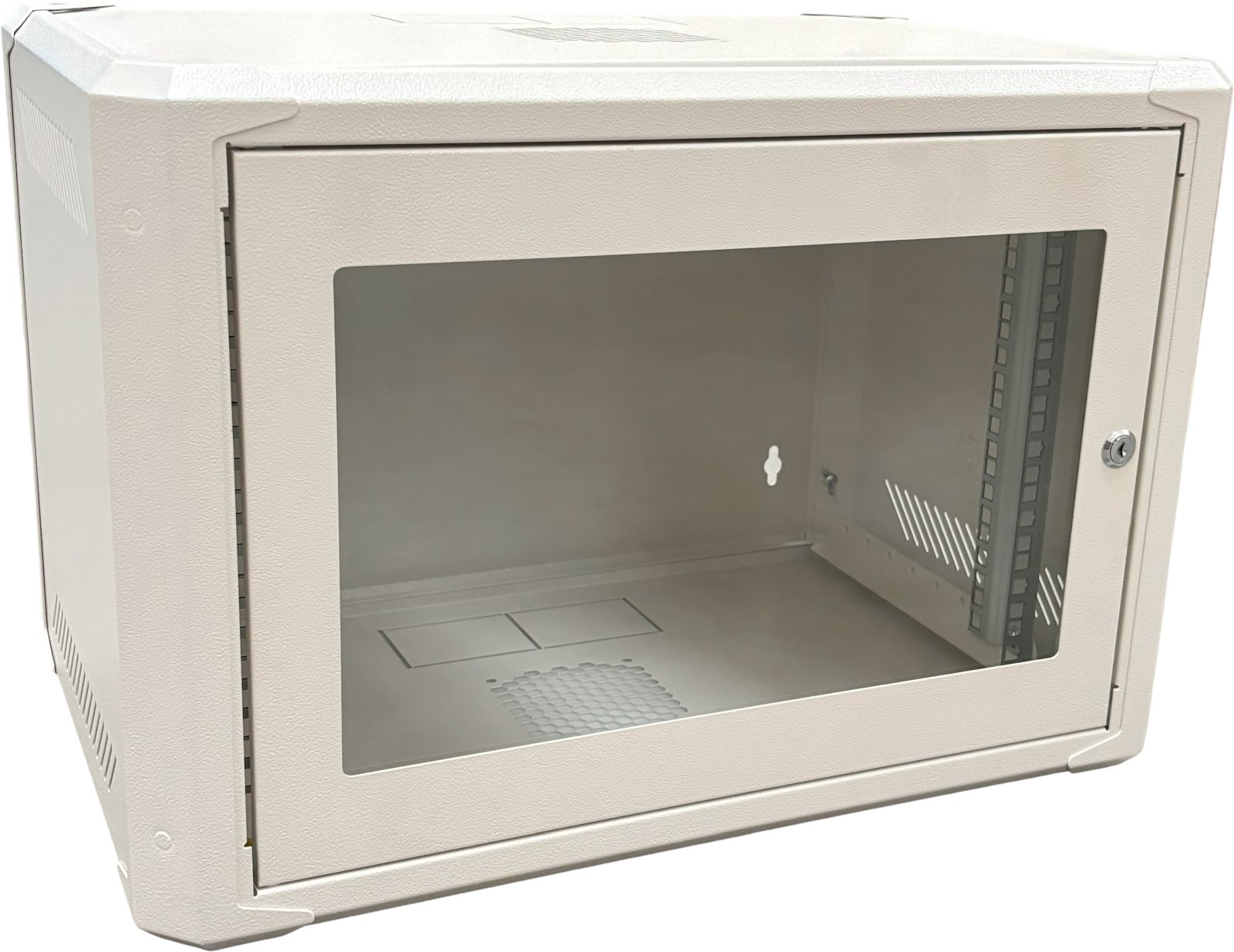 Conexpro networking cabinet 19" 6U/400mm, FLAT PACK, glass door