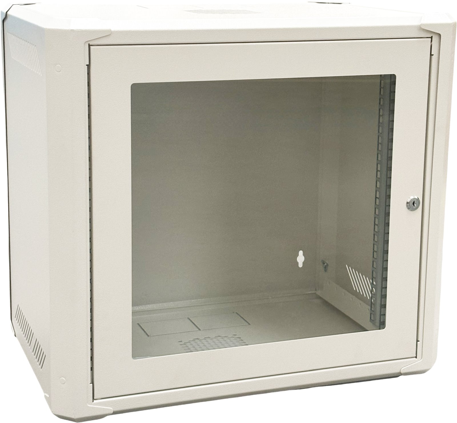 Conexpro networking cabinet 19" 9U/400mm, FLAT PACK, glass door
