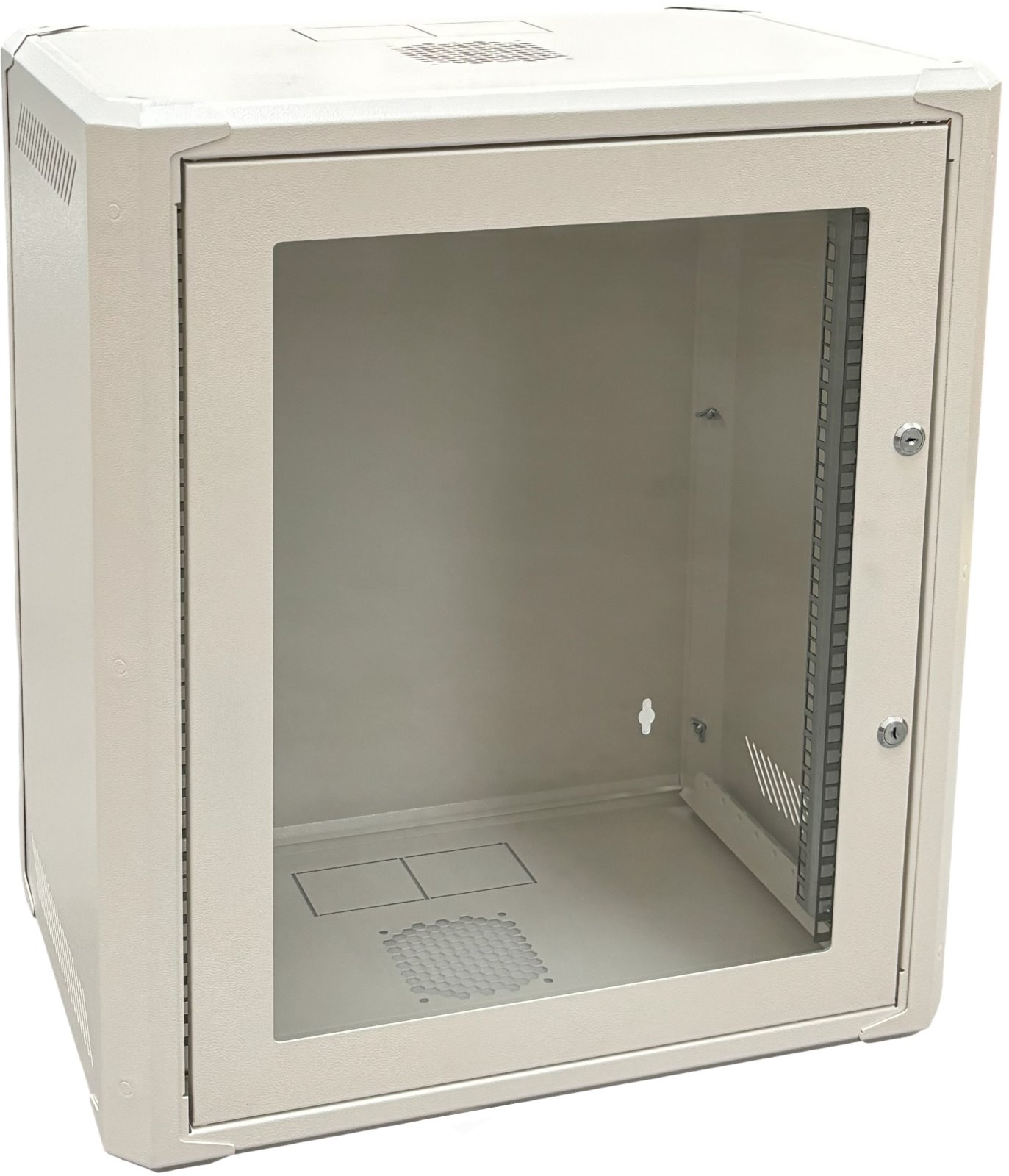 Conexpro networking cabinet 19" 15U/400mm, FLAT PACK, glass door