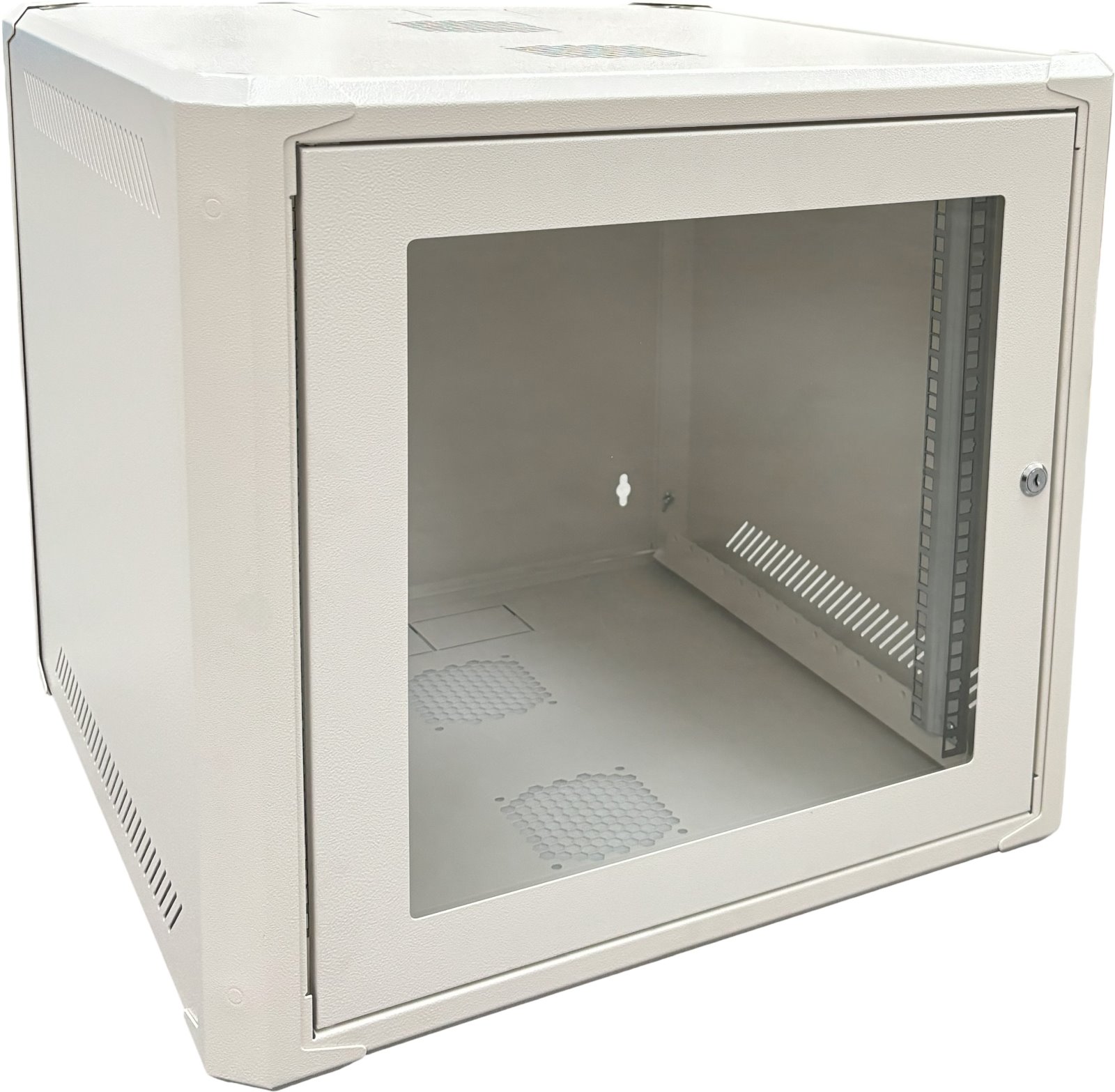 Conexpro networking cabinet 19" 9U/600mm, FLAT PACK, glass door
