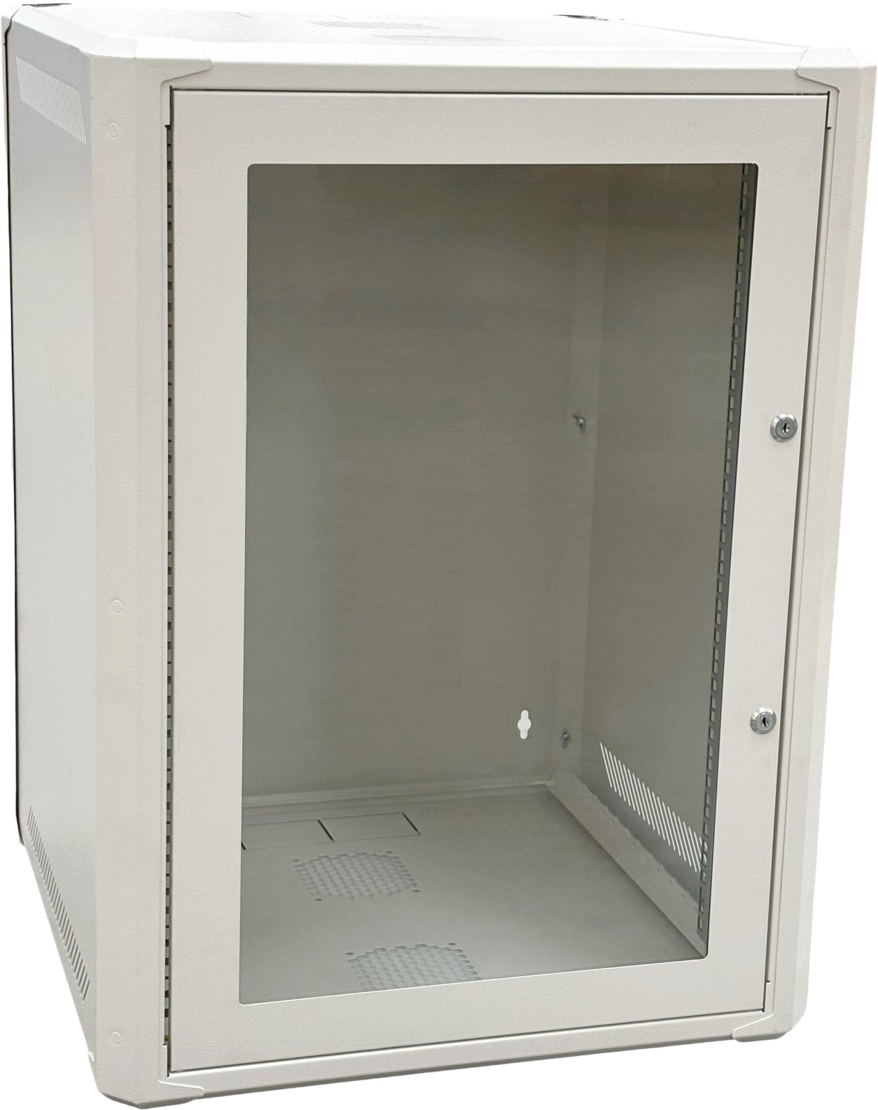 Conexpro networking cabinet 19" 15U/600mm, FLAT PACK, glass door