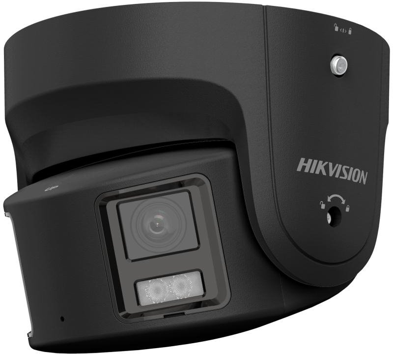 Hikvision IP panoramic turret camera DS-2CD2387G2P-LSU/SL(4mm)(C)/BLACK, 8Mpx, 2x 4mm, ColorVu, Black