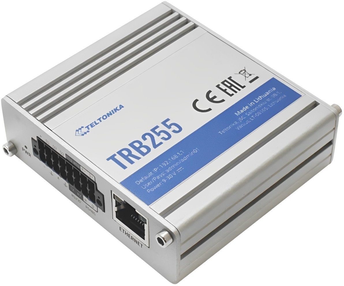 Teltonika TRB255 Industrial LTE-M1/NB-IoT Gateway Router, GPS, I/O, RS232 and RS485