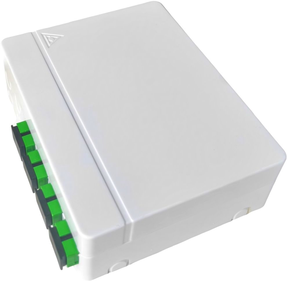 Conexpro FBOX4SC+4H-O, FTTH terminal box with 4x SC APC simplex coupler
