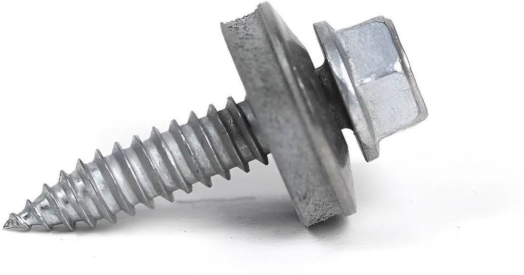TEX - 5.5x25 self-tapping screw with gentle pitch, washer and sealing rubber - A2, 100pcs