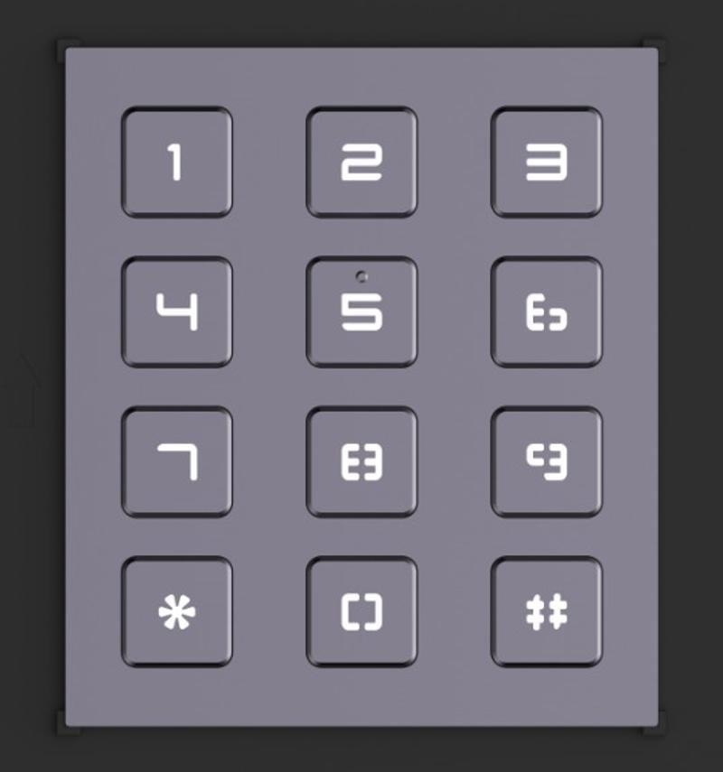 Hikvision DS-KD-KP Module with numeric keypad for IP intercom, gray