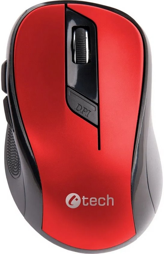 C-TECH wireless mouse WLM-02, black-red