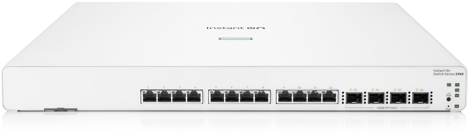 Hewlett Packard Enterprise Aruba Instant On 1960 12XGT 4SFP+ Managed L2+ Gigabit Ethernet (10/100/1000) 1U White