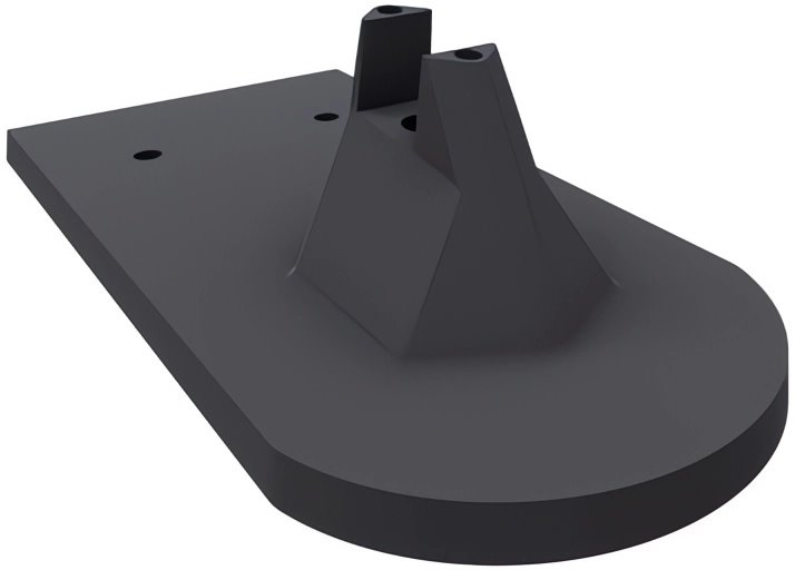 Akusolar beaver tail roof tile with bracket, black RAL 9005