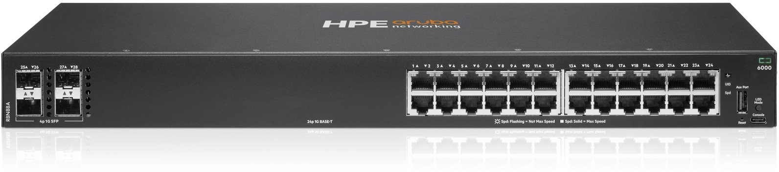 Hewlett Packard Enterprise Aruba 6000 24G 4SFP Managed L3 Gigabit Ethernet (10/100/1000) 1U