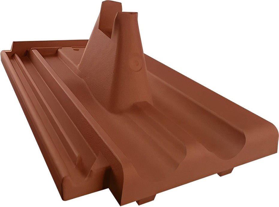 Akusolar roof tile Tondach (Brněnka) with bracket, brick RAL 8023