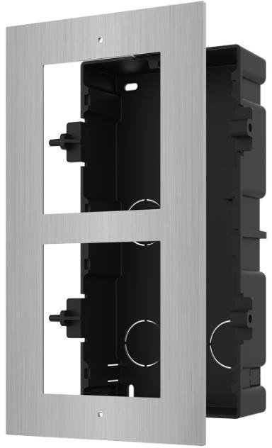 Hikvision DS-KD-ACF2/S, 2x frame for flush mounting of intercom, stainless steel