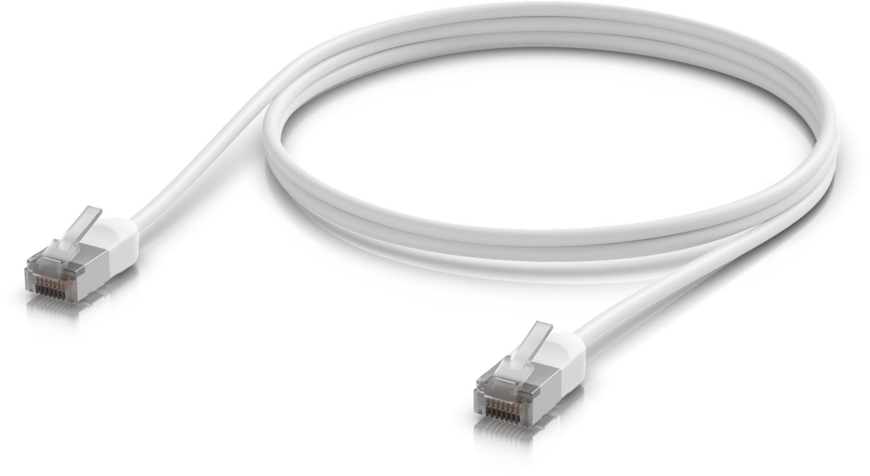 Ubiquiti UniFi outdoor premium Cat6A patch cable, 1m, white